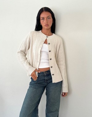 Women's Motel Rocks Bavana Cardigan White | DJT1567KZ