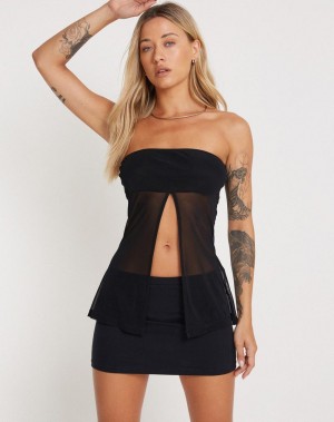 Women's Motel Rocks Bilarka Bandeau Black | DQN3277JF