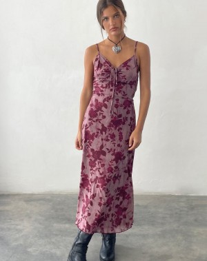 Women's Motel Rocks Coya Maxi Dress Red | SSJ5718AW