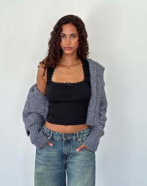 Women's Motel Rocks Jinila Vest Black | RTR61JJ