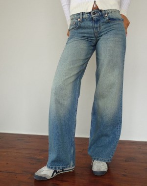 Women's Motel Rocks Low Rise Parallel Jeans Green | ZVY7054QC