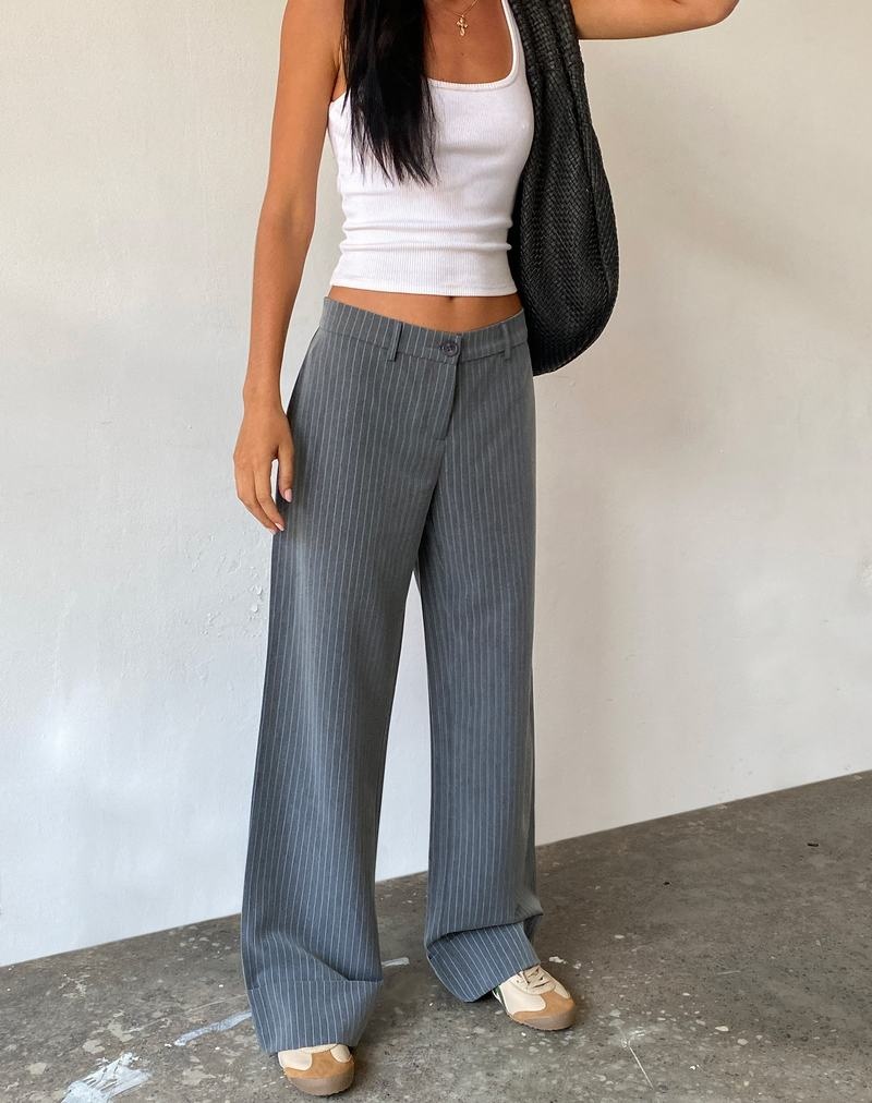 Women\'s Motel Rocks Abba Low Rise Trousers Grey | LBT403QB