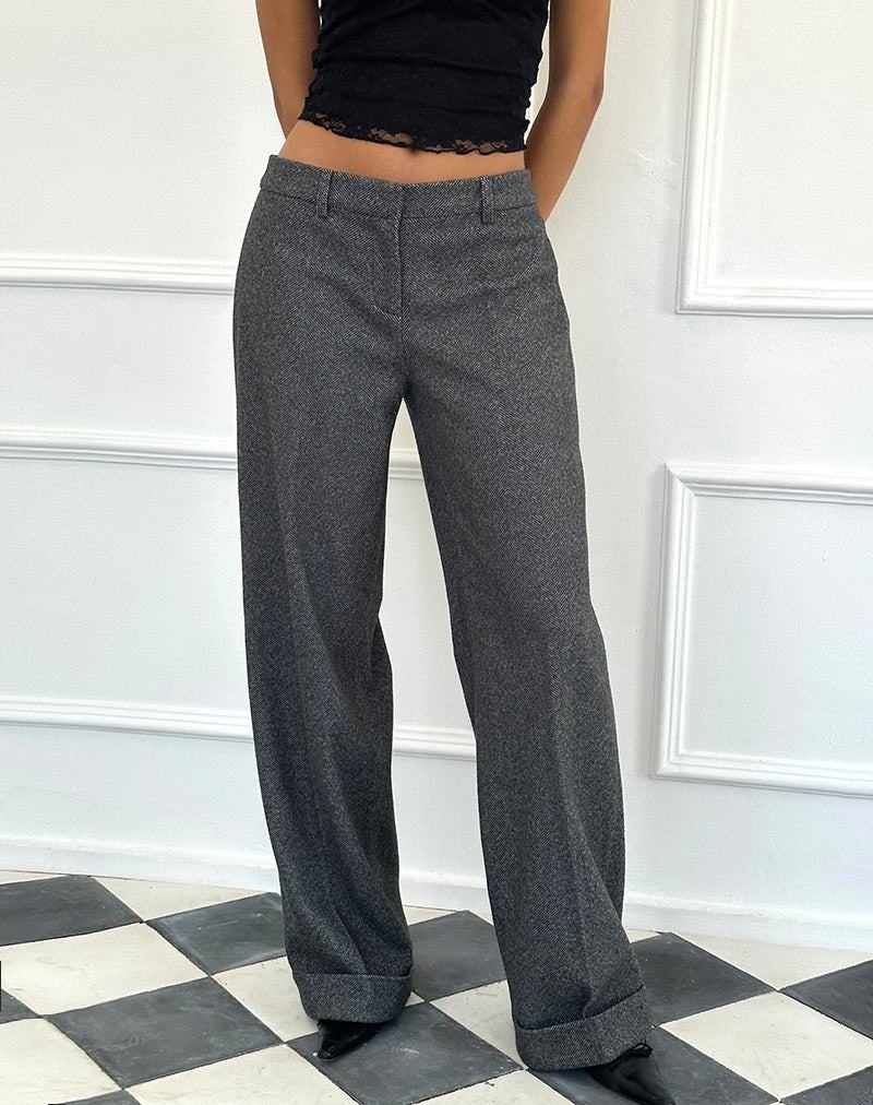 Women\'s Motel Rocks Abdel Faux Wool Tailored Trousers Grey | LQK4134FT