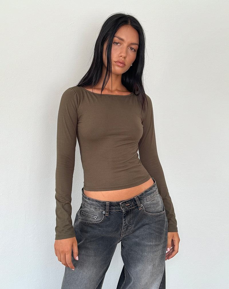 Women's Motel Rocks Amabon Long Sleeve T Shirts Green | EUB43100OK