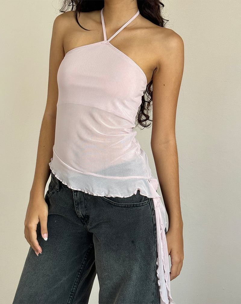 Women's Motel Rocks Arabella Halterneck Vest Pink | OLR4088PS