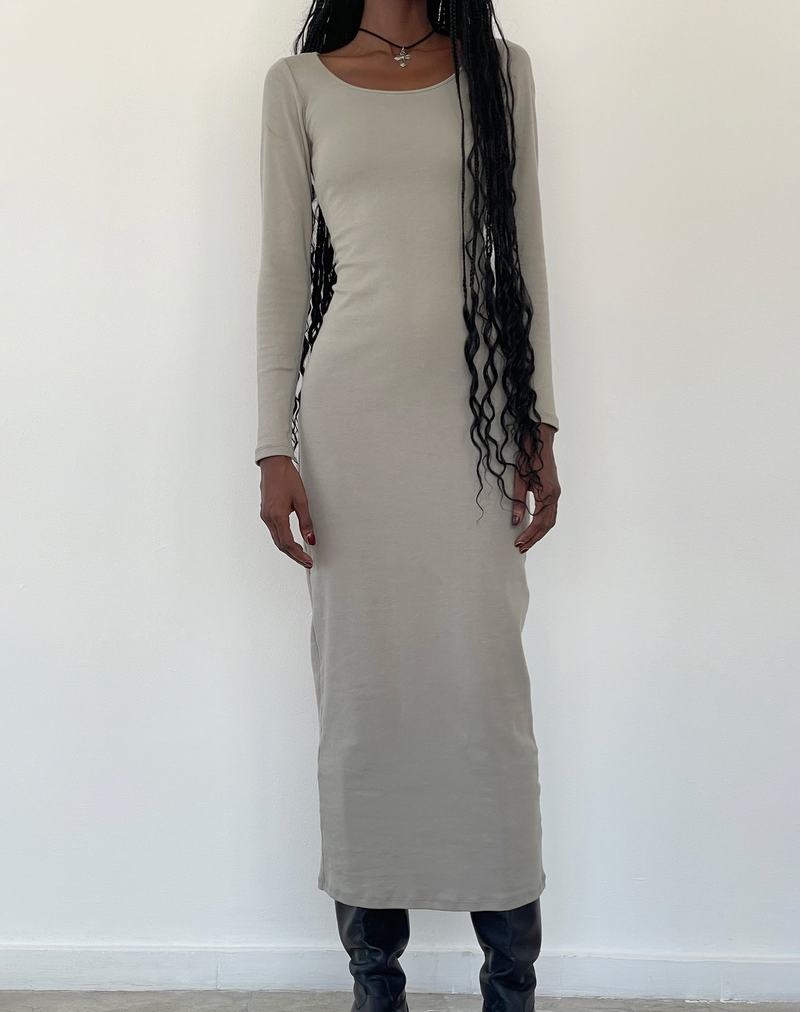 Women's Motel Rocks Belila Long Sleeve Maxi Dress Green Grey | QTS4225UC