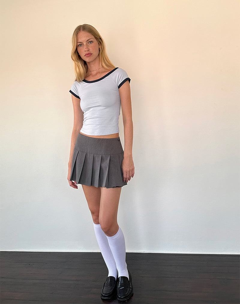 Women's Motel Rocks Bitha Cropped Tops Blue Navy | HOP3117IU
