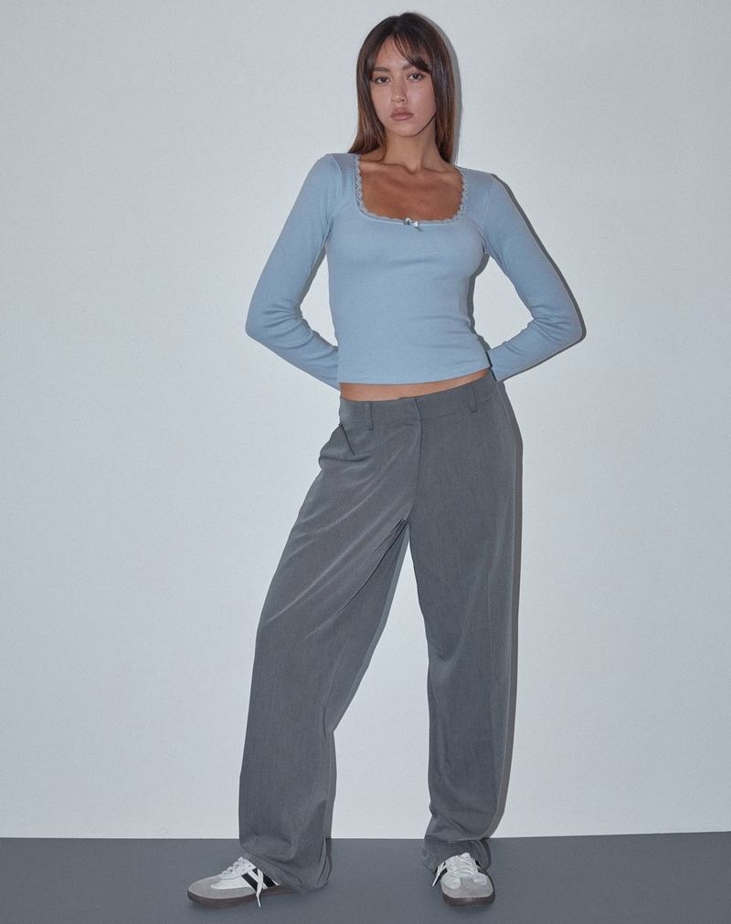 Women's Motel Rocks Bovita Long Sleeve T Shirts Blue | XPI95TN