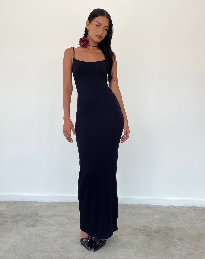 Women's Motel Rocks Cantha Strappy Maxi Dress Black | EQL422XF