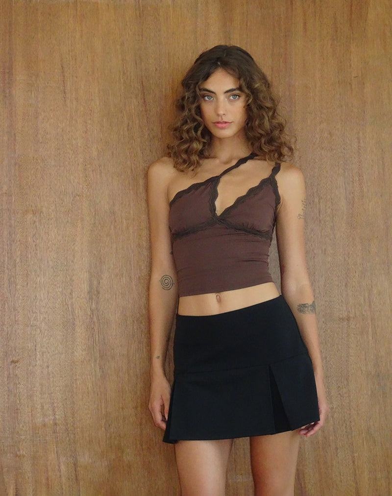 Women's Motel Rocks Carolina One Shoulder Vest Brown | IHJ298RP