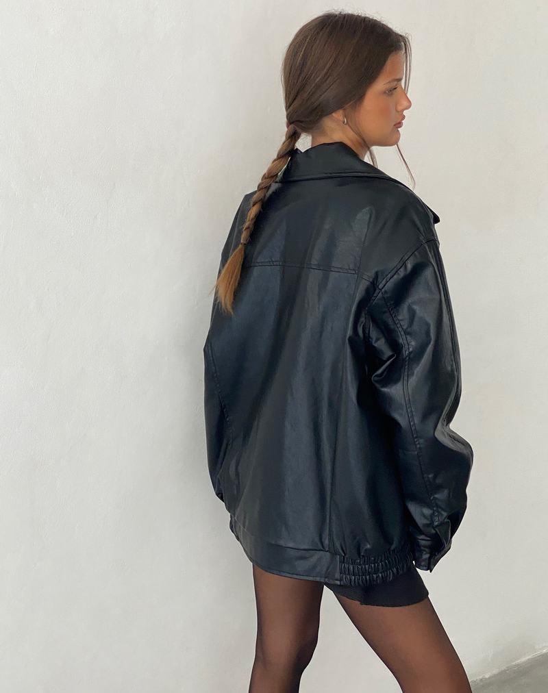 Women's Motel Rocks Cavita Leather Jackets Black | OCI3656UW