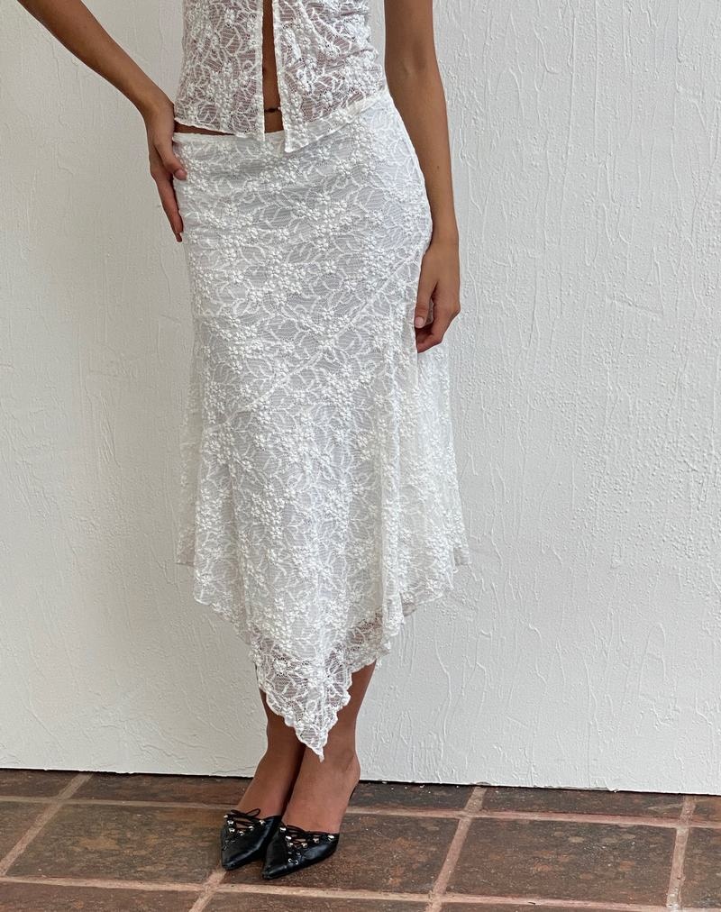 Women\'s Motel Rocks Cinta Low Rise Midi Skirts White | VKS2746OU