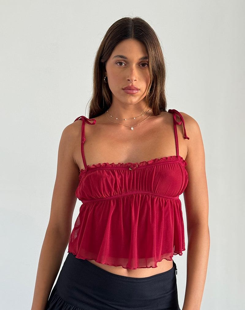 Women's Motel Rocks Damaris Cami Tank Top Red Pink Red | HBC8226TV