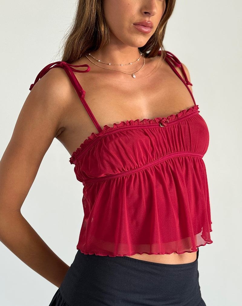 Women\'s Motel Rocks Damaris Cami Tank Top Red Pink Red | HBC8226TV