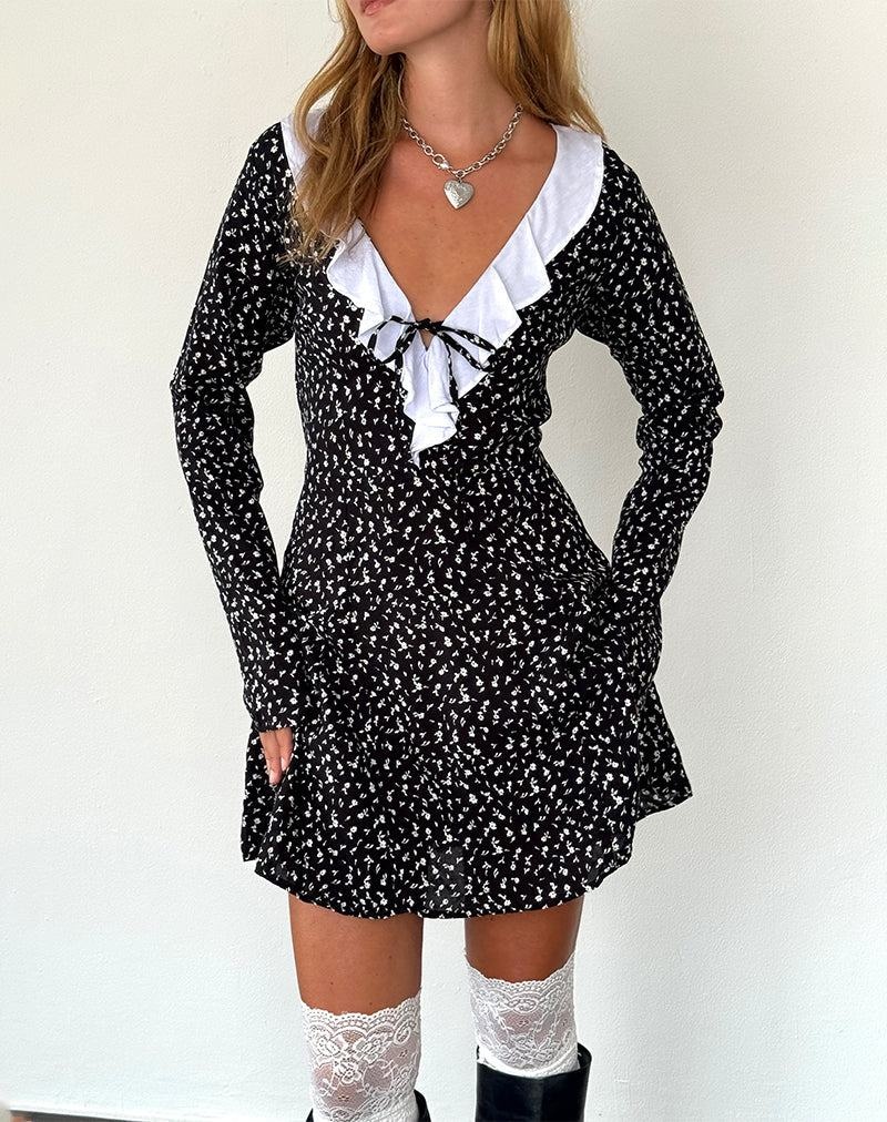 Women's Motel Rocks Darira Long Sleeve Mini Dress Black | NTM3051SI