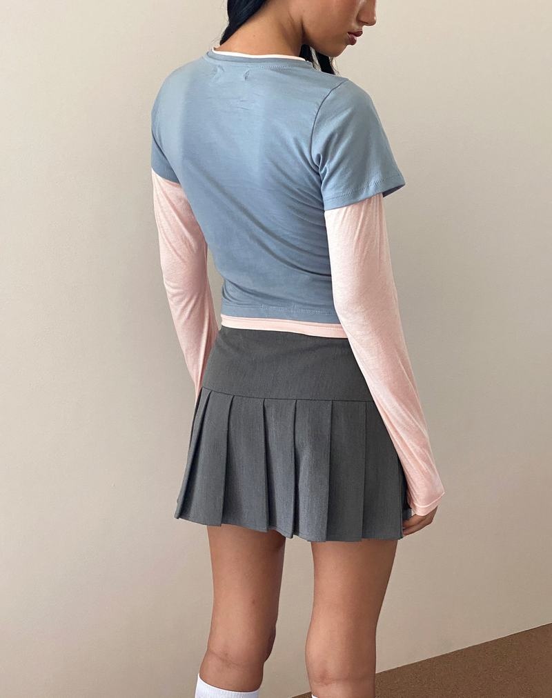 Women's Motel Rocks Galen T Shirts Light Grey Pink | EBU7076KX