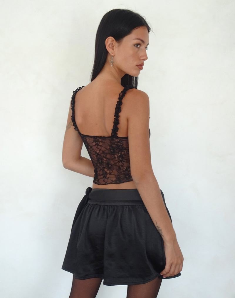 Women's Motel Rocks Habema Wrap Mini Skirts Black | EZY7473GQ