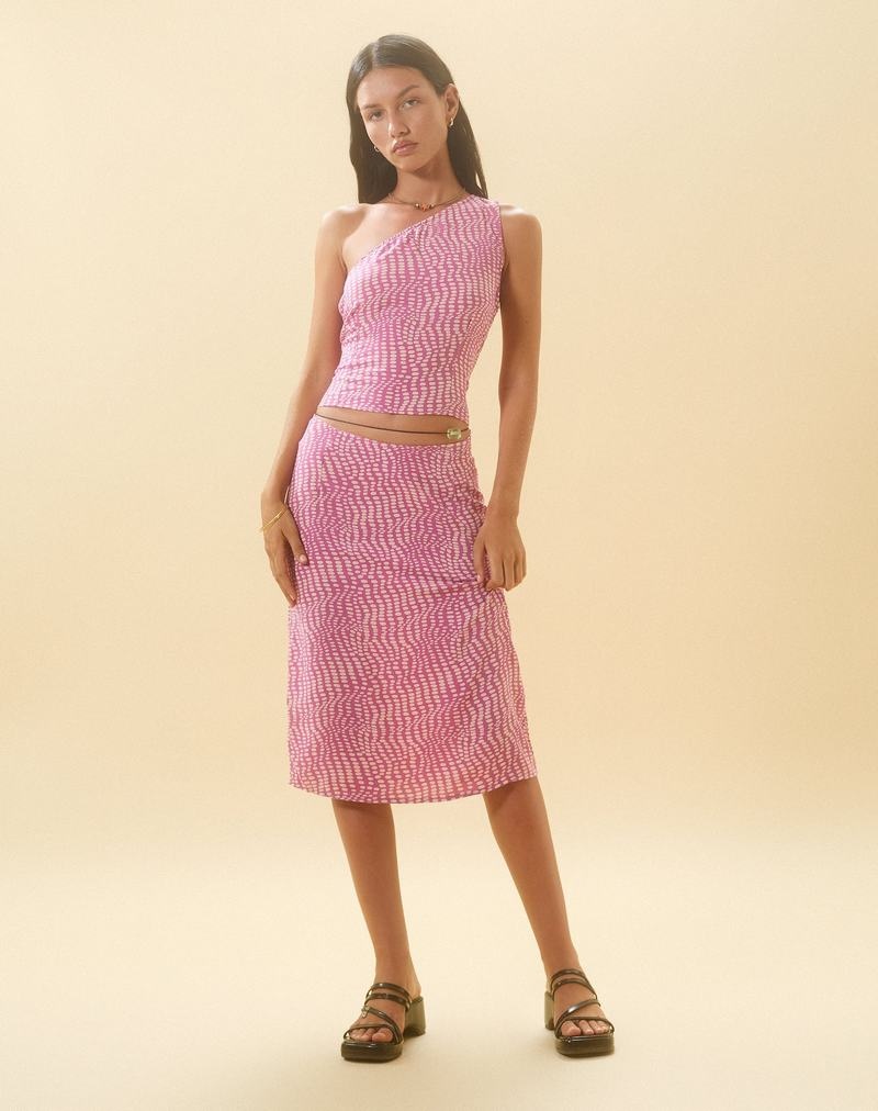 Women\'s Motel Rocks Harriet Midi Skirts Purple | EIP9631HR