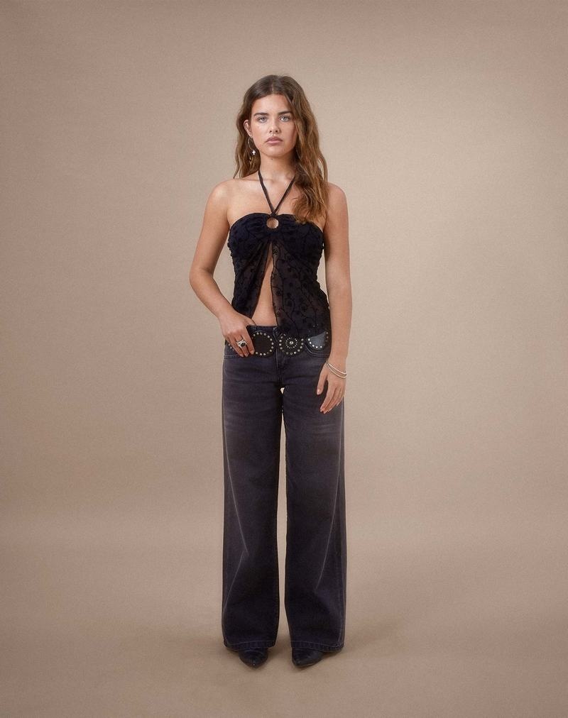 Women's Motel Rocks Janar Halterneck Vest Black | GKZ726VZ