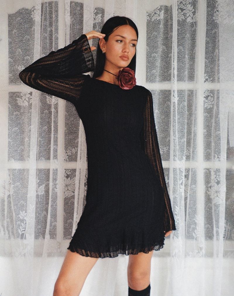 Women\'s Motel Rocks Janawa Backless Mini Dress Black | WWB5344RP
