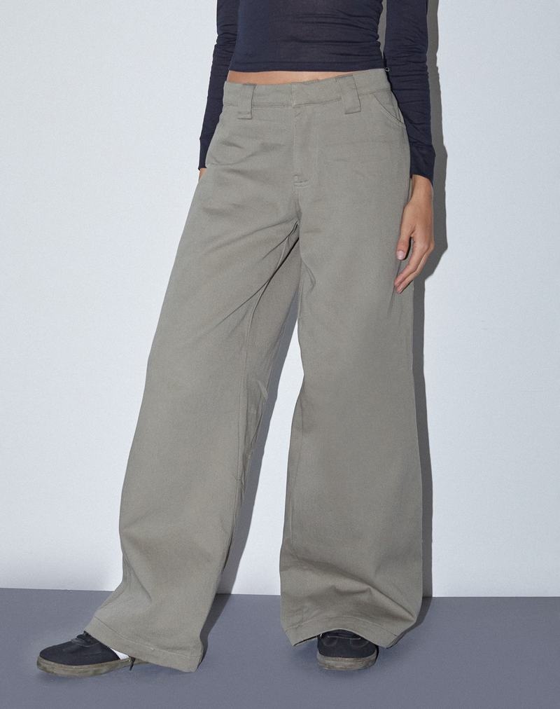 Women's Motel Rocks Kaomy Wide Leg Trousers Green | INV7277NS