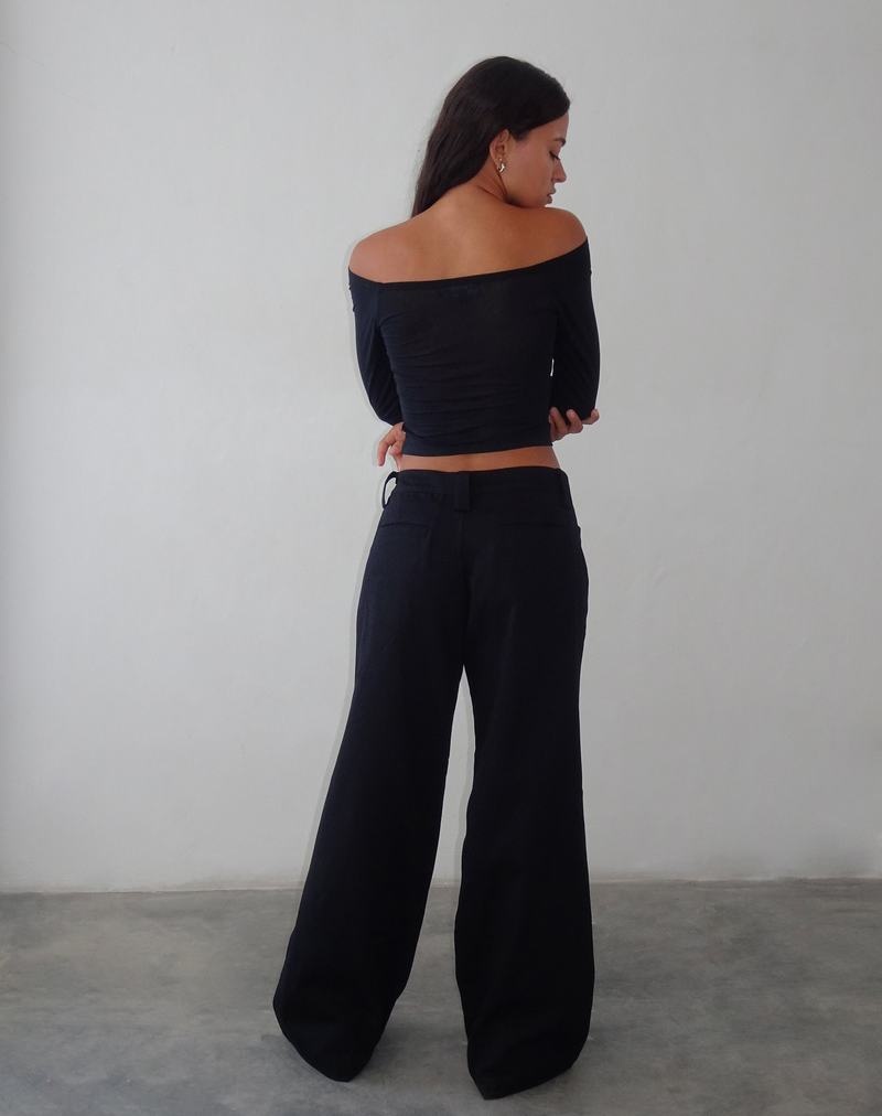 Women's Motel Rocks Kaomy Wide Leg Trousers Black | RZD6213BR