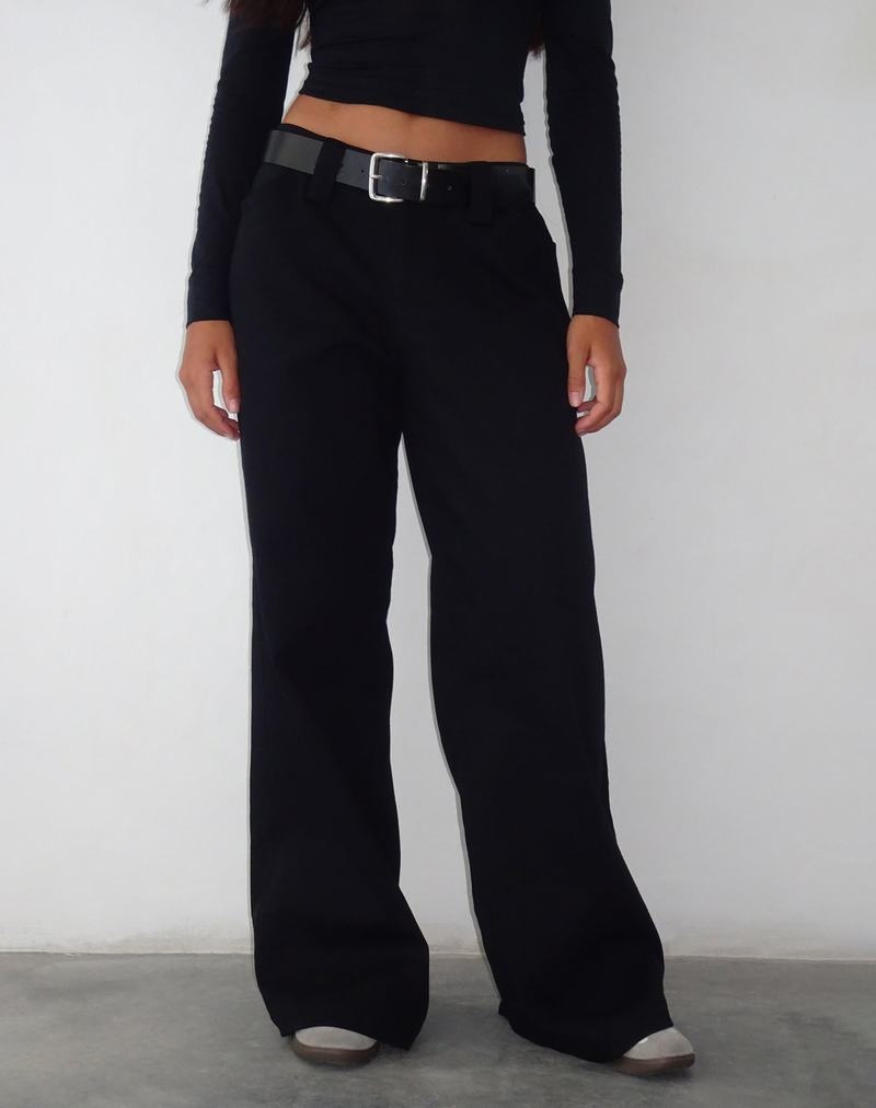 Women\'s Motel Rocks Kaomy Wide Leg Trousers Black | RZD6213BR