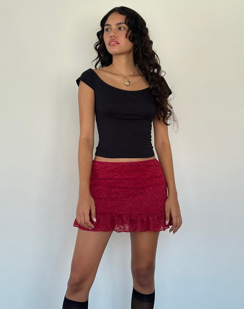 Women's Motel Rocks Krecia Mini Skirts Dark Red | DZU5100YZ