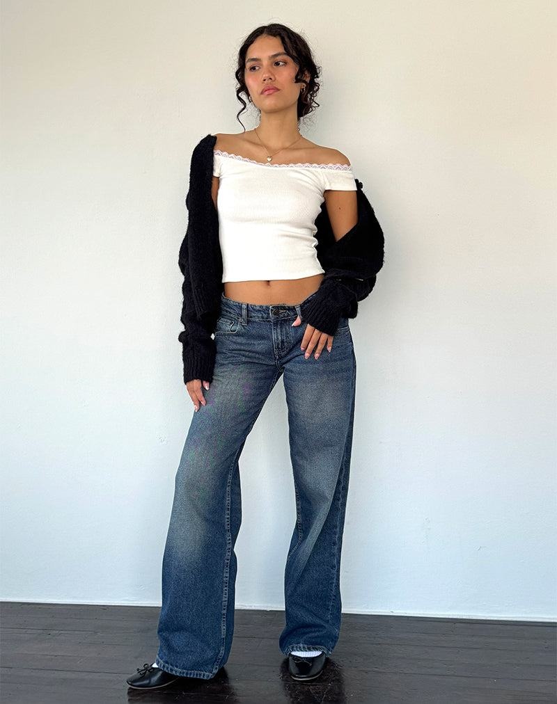 Women's Motel Rocks Low Rise Parallel Jeans Grey Blue | YVY8146RJ