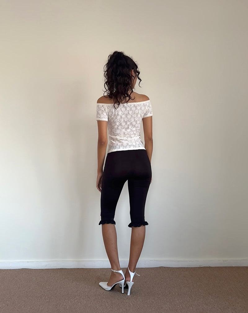 Women's Motel Rocks Mageina Bardot T Shirts White | UJL3255RQ