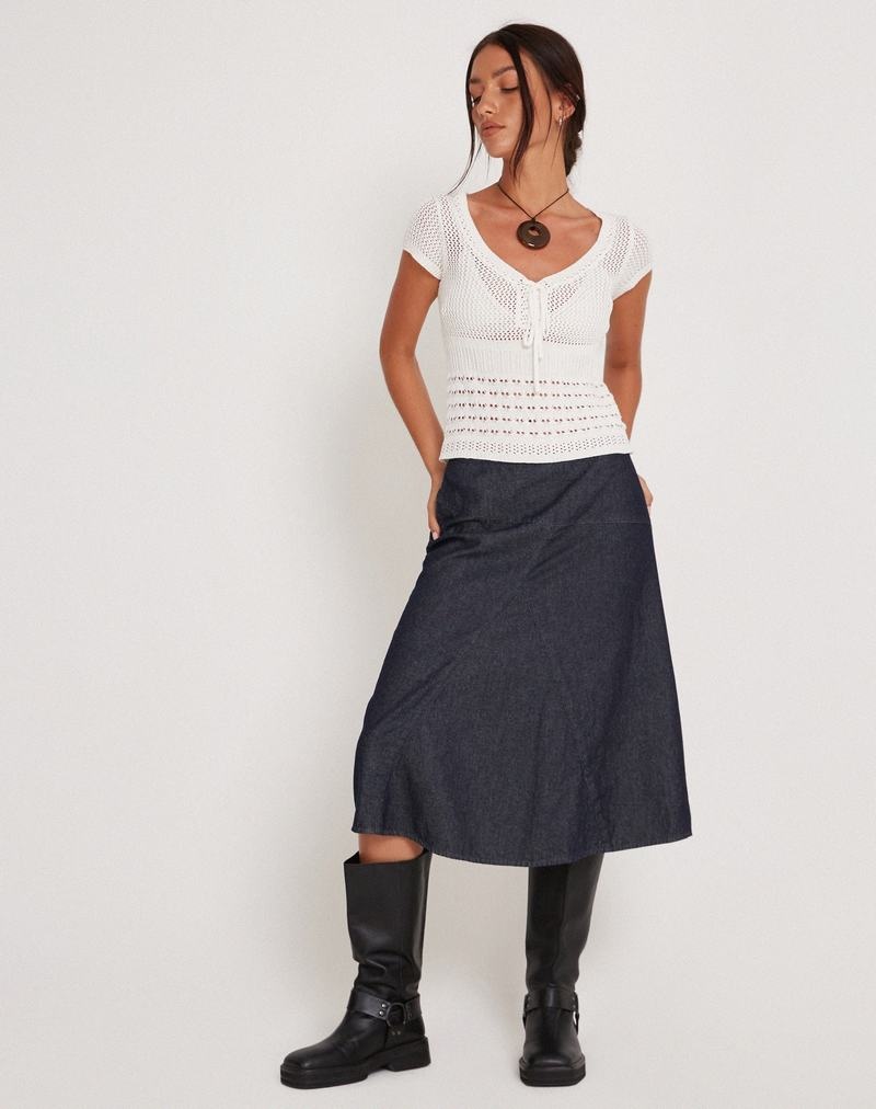 Women's Motel Rocks Maika Knitted Top Jumpers White | VJN9581QC
