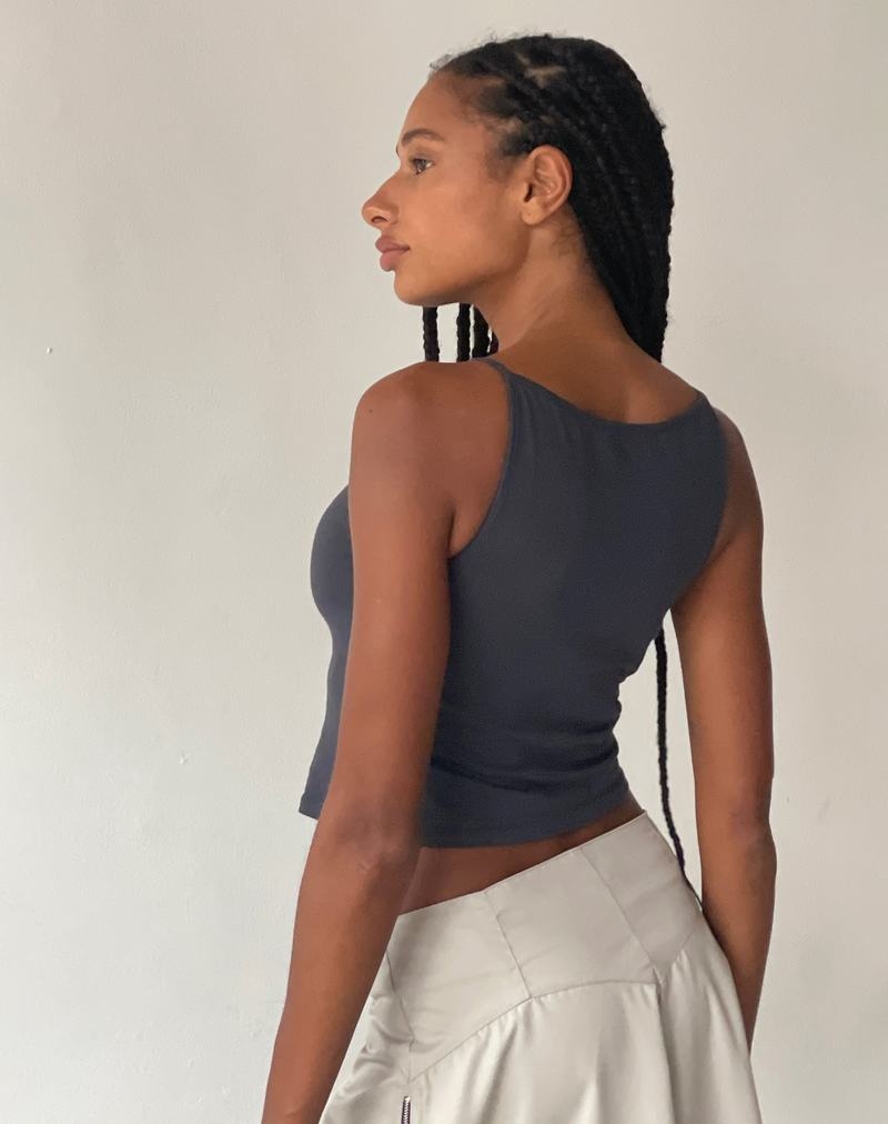 Women's Motel Rocks Motel X Jacquie Dudley Vest Blue Grey | KXT7098EN