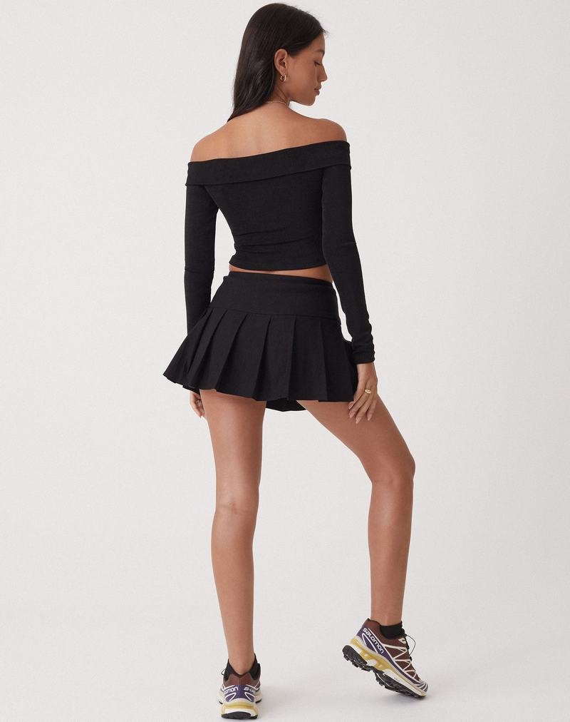 Women's Motel Rocks Motel X Olivia Neill Casini Pleated Micro Skirts Black | LOA1869LN