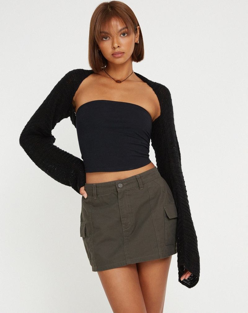 Women's Motel Rocks Nobila Shrug Jumpers Black | HRS5248WS