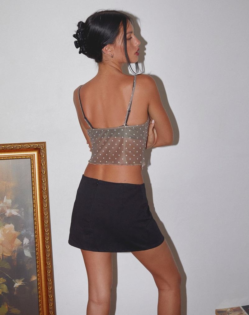 Women's Motel Rocks Norde Cami Cropped Tops Brown White | KCQ3676UY
