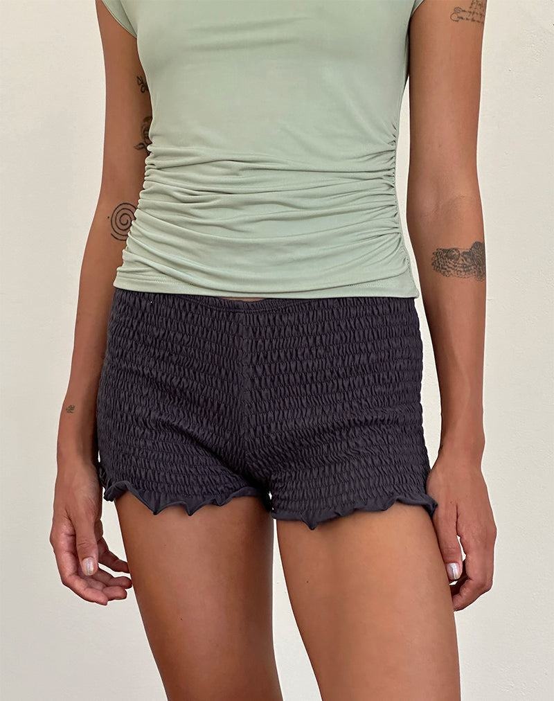 Women's Motel Rocks Ritala Shirred Shorts Green Grey | UBJ3599YI