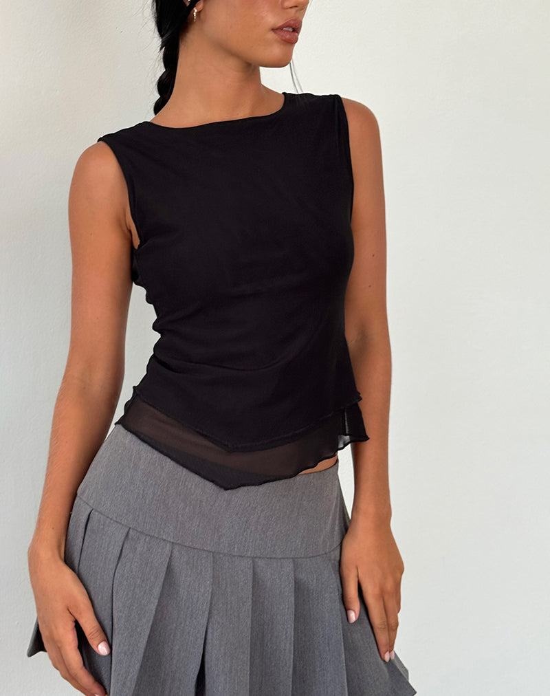 Women\'s Motel Rocks Rochie Asymmetric Top Vest Black | RQM7999LZ
