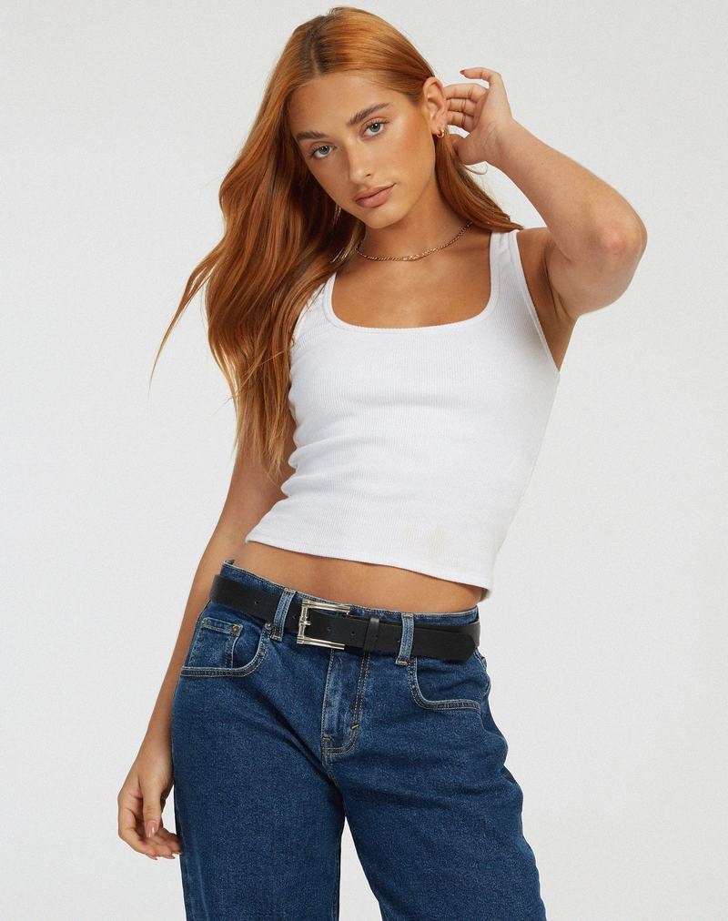 Women's Motel Rocks Roxe Top Vest White | WPH2954IO