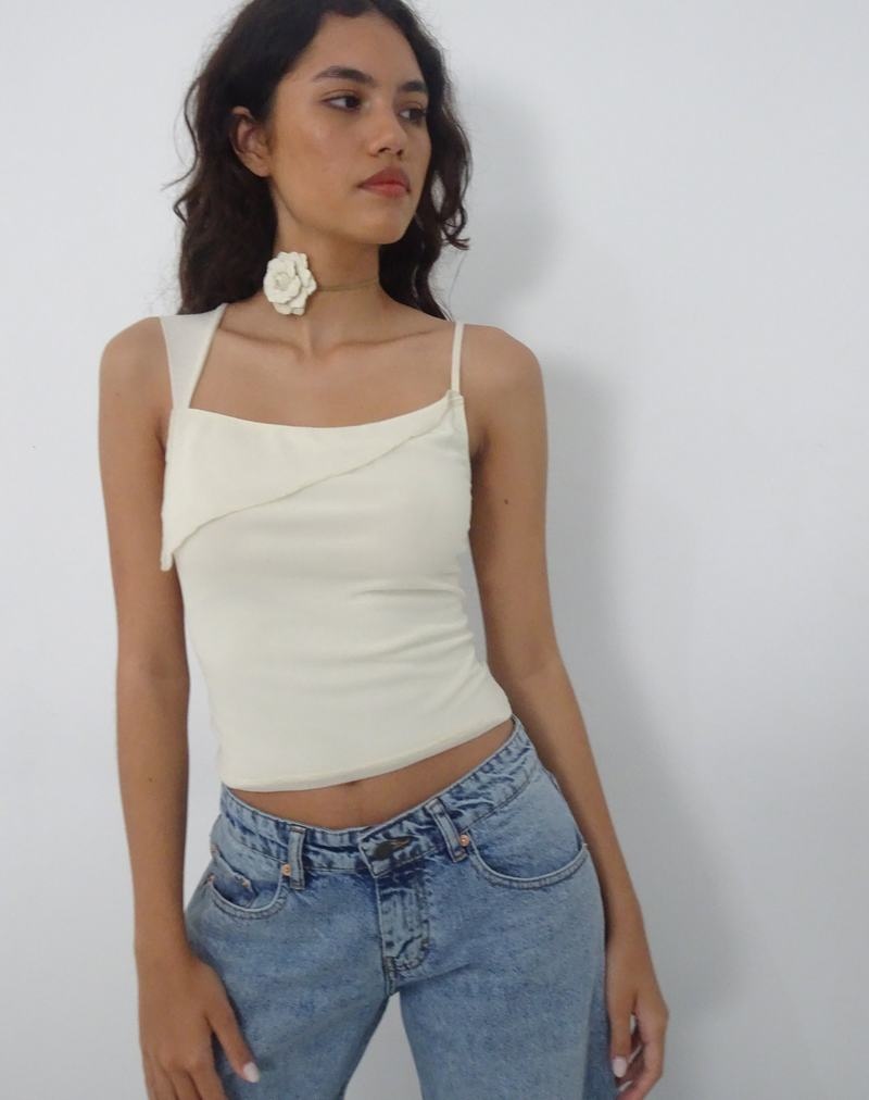 Women\'s Motel Rocks Sambu Top Vest White | NZZ6783ZM