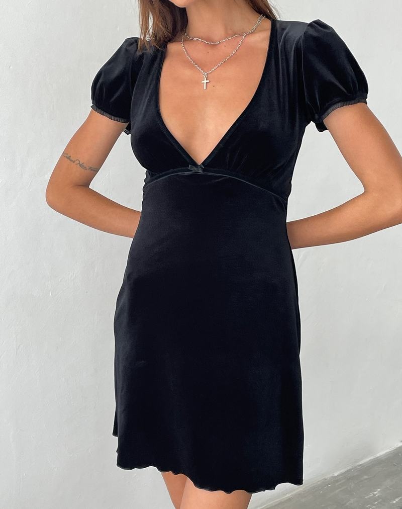 Women's Motel Rocks Tabitha Mini Dress Black | RQZ4711XK