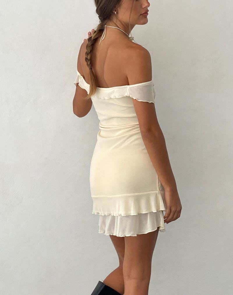 Women's Motel Rocks Valory Bardot Mini Dress White | FID83FY