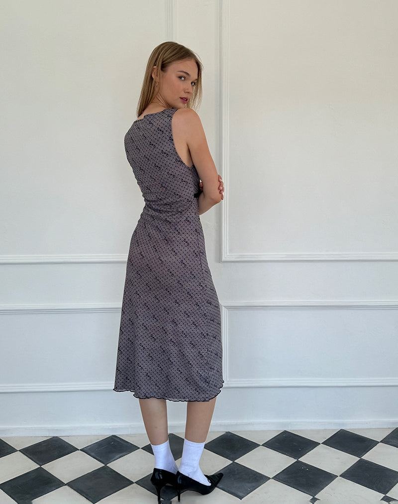 Women's Motel Rocks Vasida Mesh Midi Dress Grey | WXK5940LL