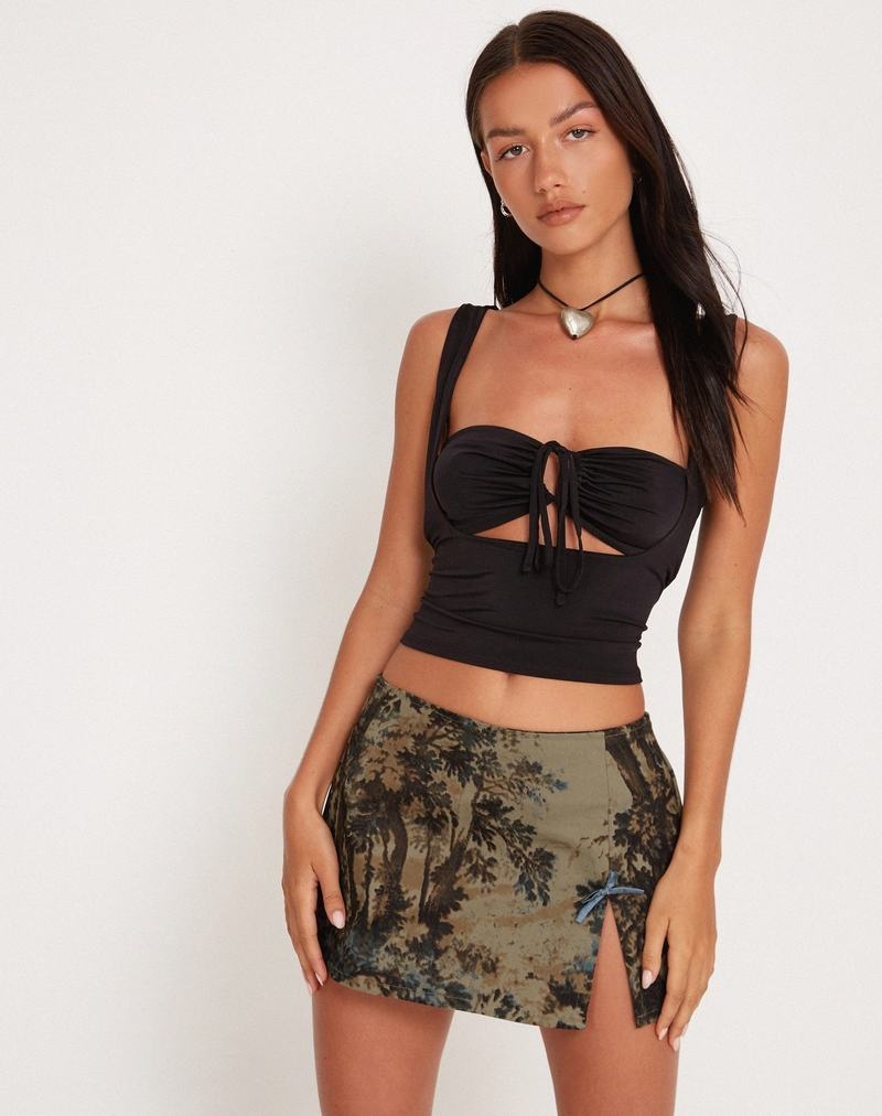Women's Motel Rocks Yatri Mini Skirts Brown | EXE6525DV